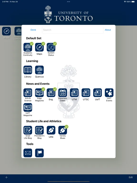 U of T Mobile iPad  Ekran Görüntüleri