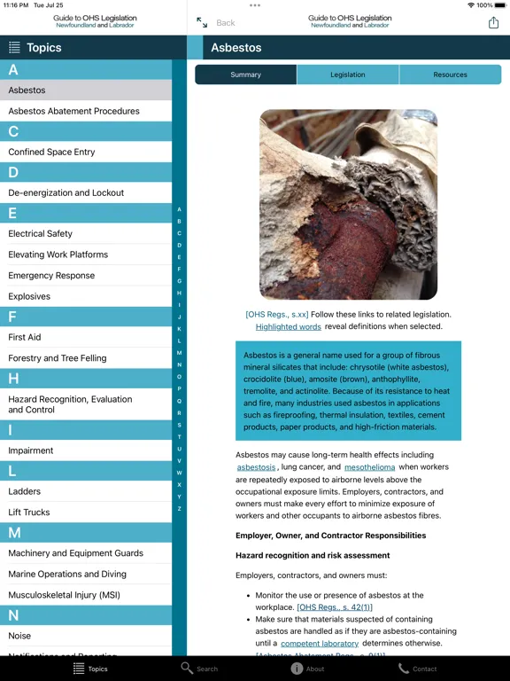 Guide to OHS Legislation NL iPad  سکرین شاٹس