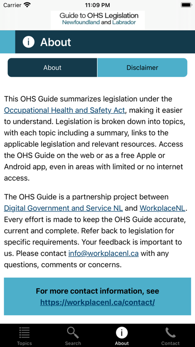 Guide to OHS Legislation NL Screenshots