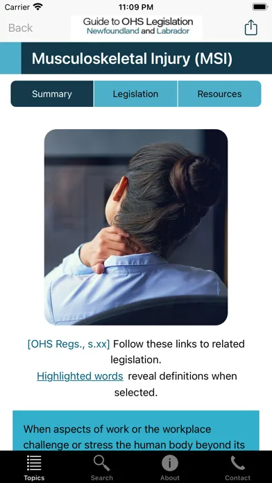 Guide to OHS Legislation NL سکرین شاٹس