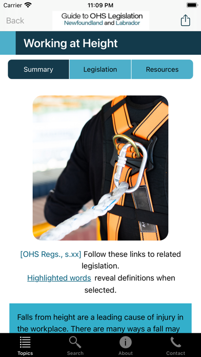 Guide to OHS Legislation NL Screenshots