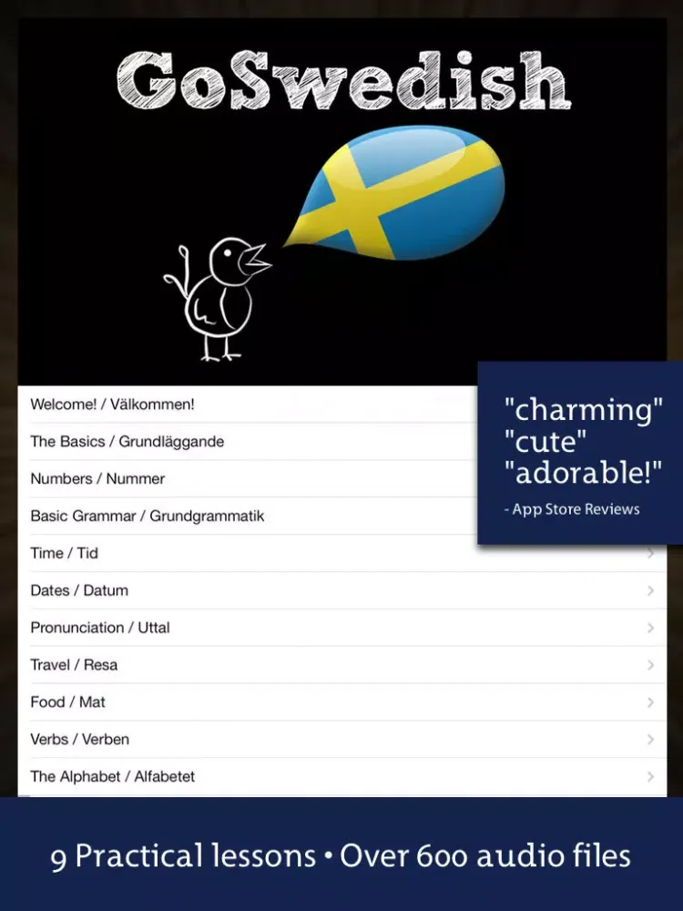 Captures d'écran de GoSwedish - A friendly introduction to Swedish iPad 