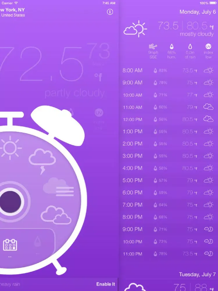 Screenshot di Rain Alarm | Summer & forecast alerts iPad 