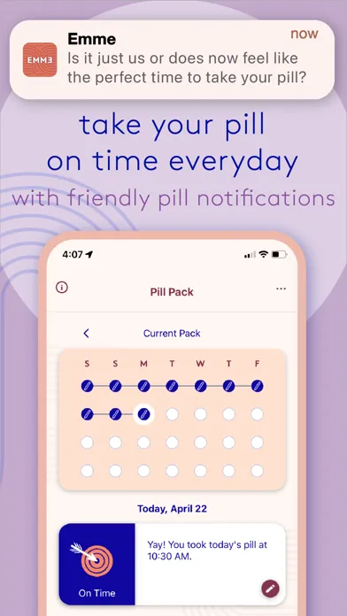 Zrzuty ekranu Emme: Health & Pill Tracker