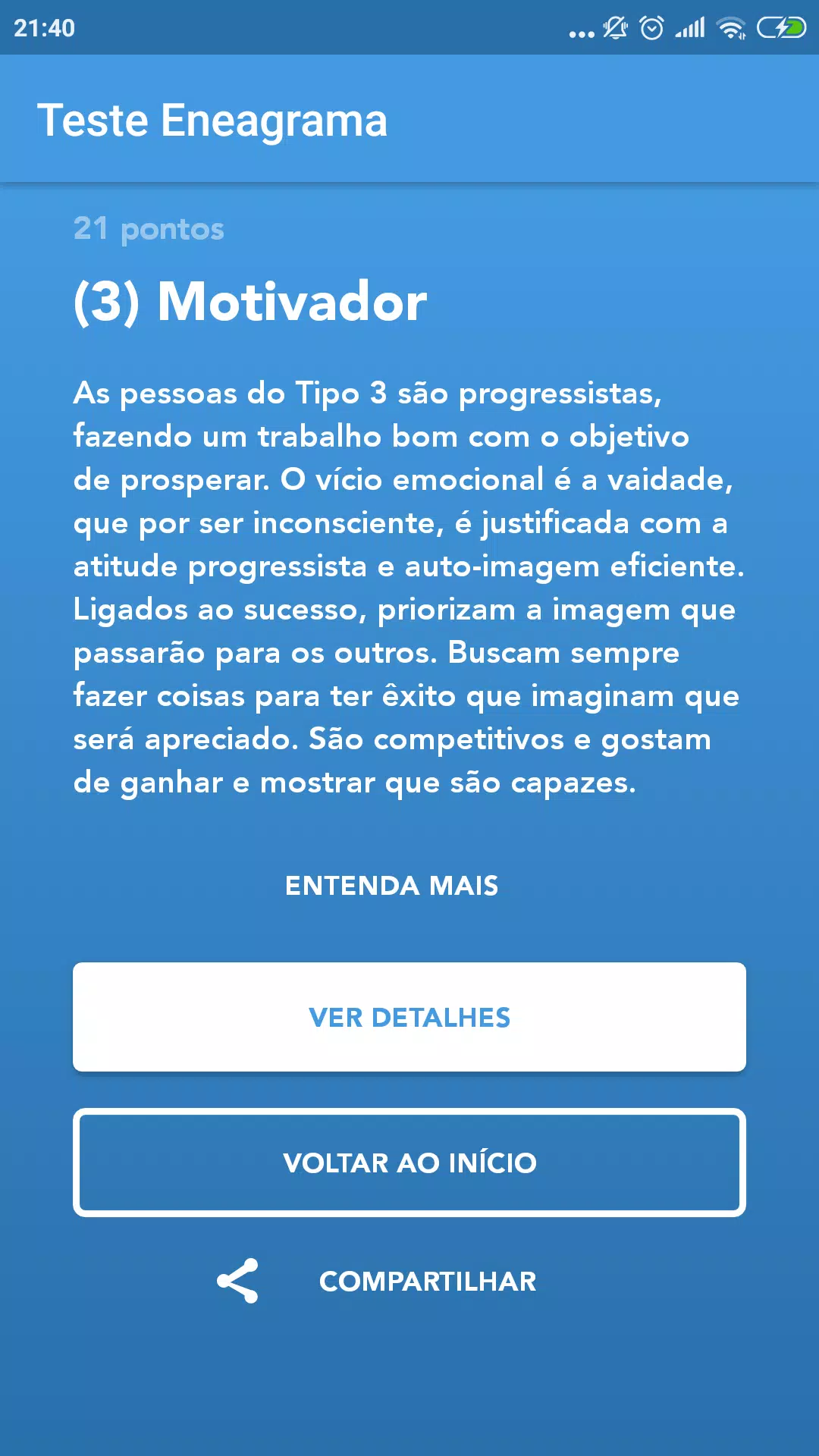 Enneagram Testdes captures d'écran de l'application3