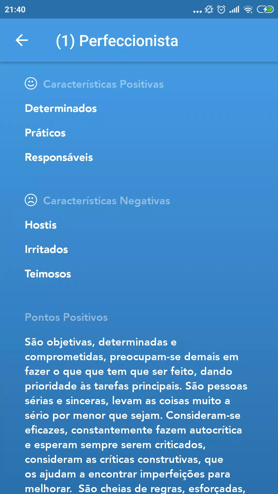Enneagram Testdes captures d'écran de l'application7