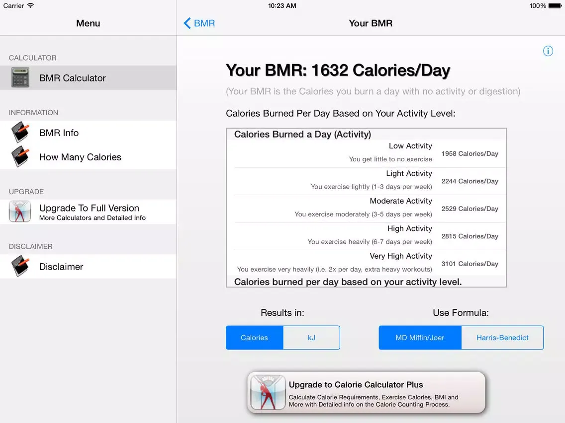 تصاویر Basal Metabolic Rate - BMR Calculator iPad 