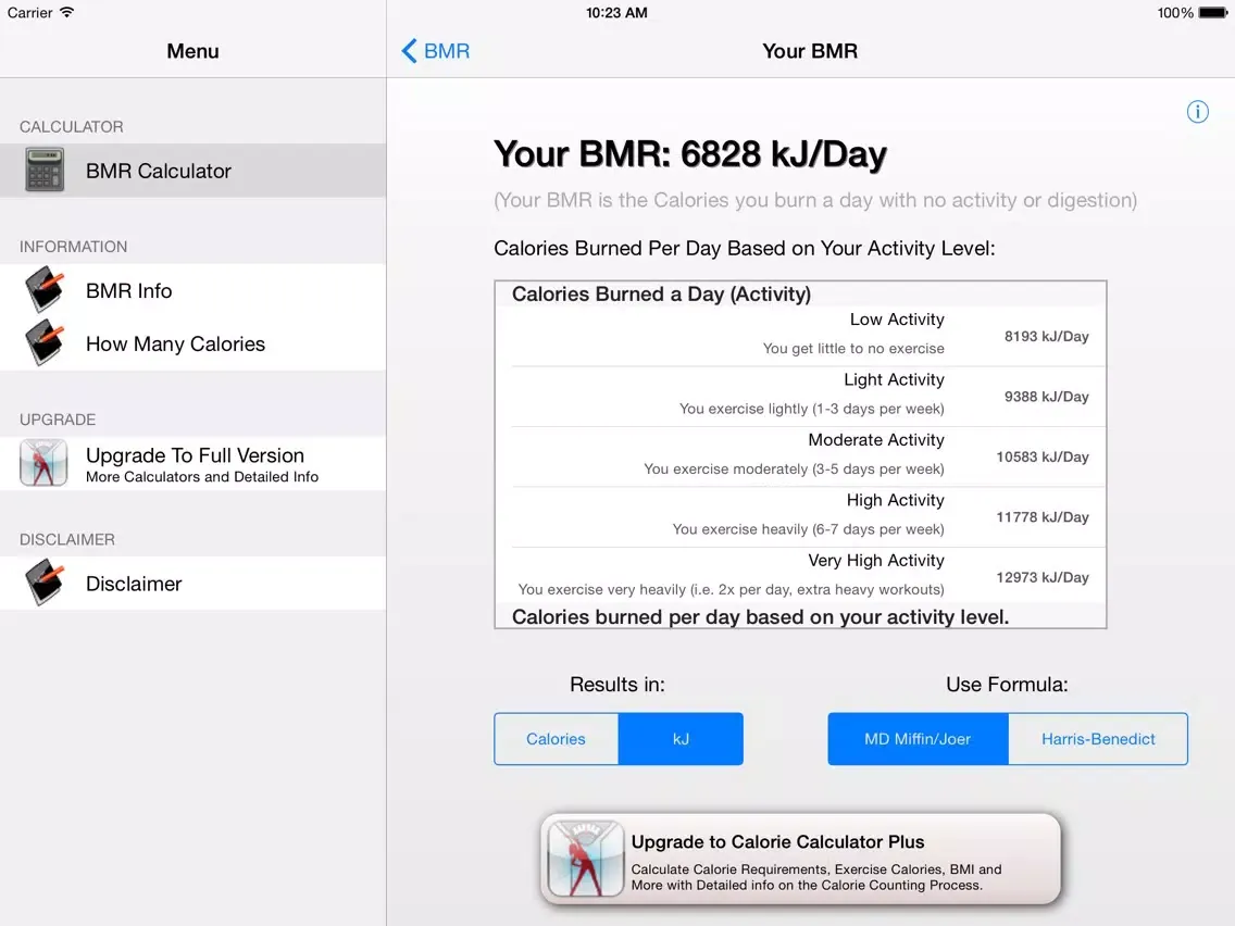 تصاویر Basal Metabolic Rate - BMR Calculator iPad 