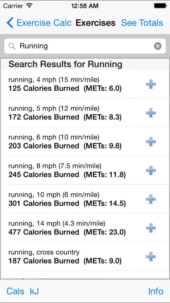 Exercise Calorie Calculator - Calculate the Calories Burned During Exercise Screenshots