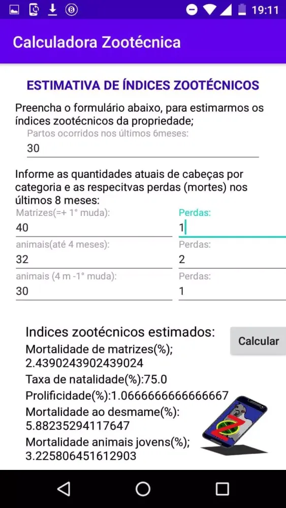 Calculadora Zootécnica Screenshots