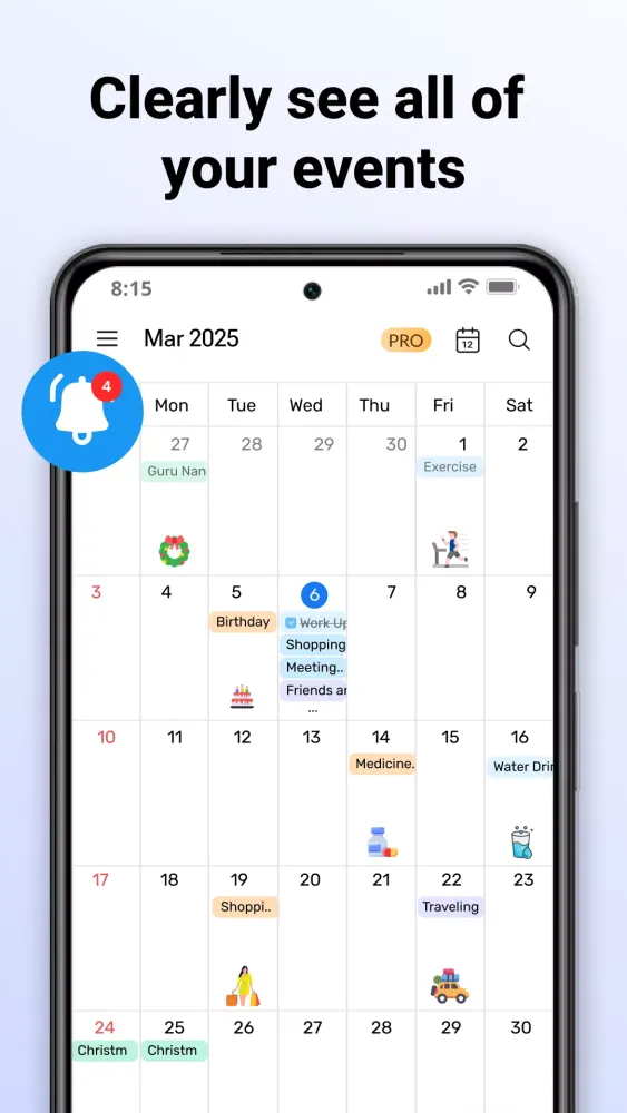 Calendar Screenshots
