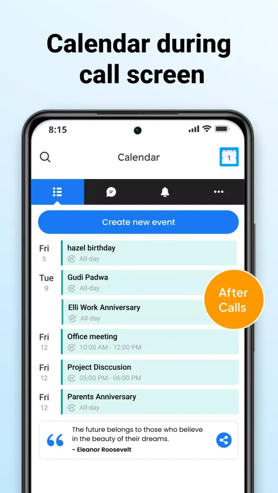 Calendar Screenshots