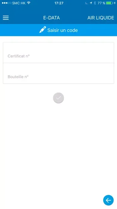 Captures d'écran de Air Liquide E-DATA