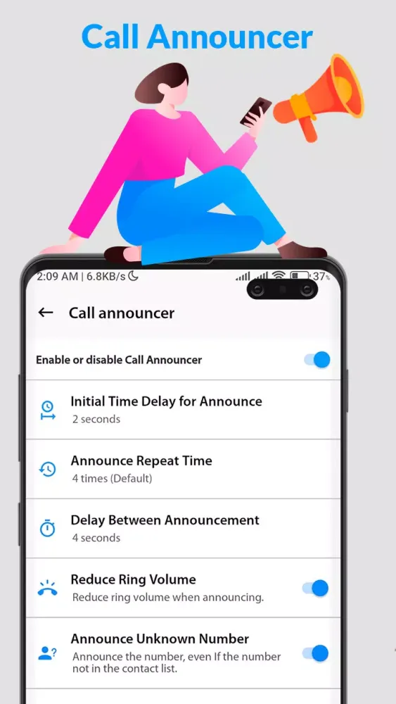 Caller Name Announcer سکرین شاٹس