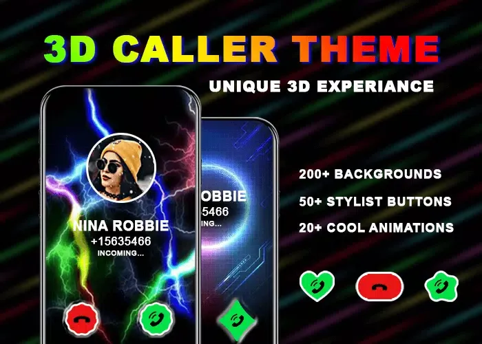 Screenshot di 3D Call Screen & Caller theme