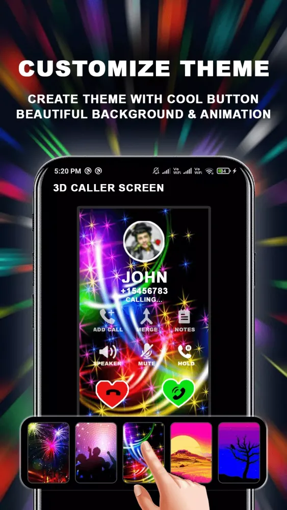 Screenshot di 3D Call Screen & Caller theme