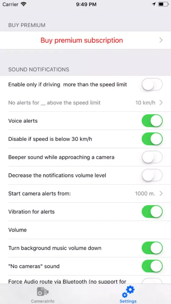 Tangkapan layar Camera Info - mobile traps
