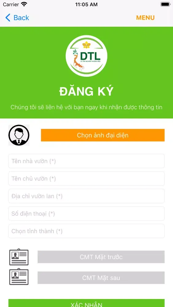 DTL-Quản lý &Truy xuất Hoa Lan Screenshots
