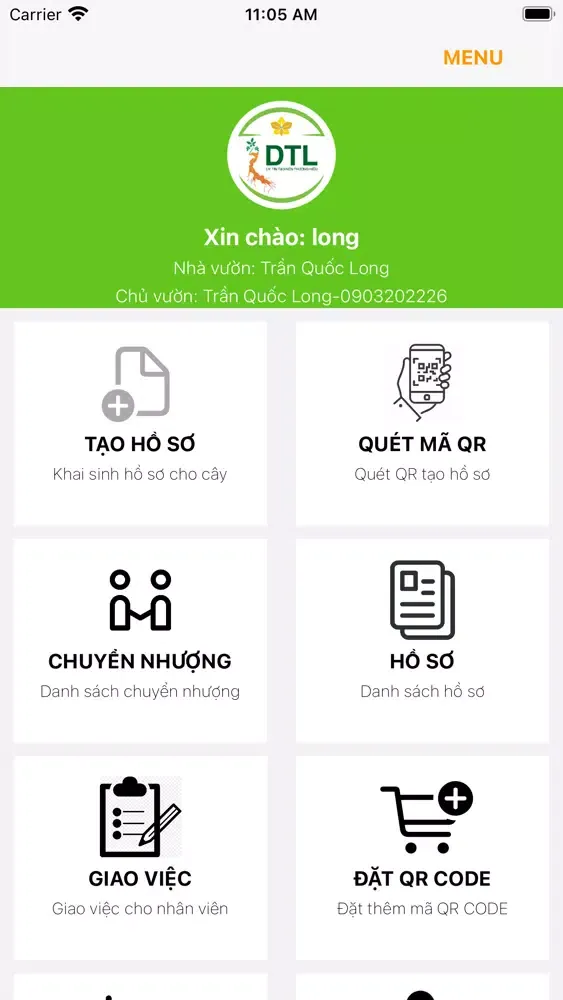 DTL-Quản lý &Truy xuất Hoa Lan Screenshots