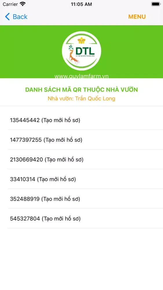 DTL-Quản lý &Truy xuất Hoa Lan Screenshots