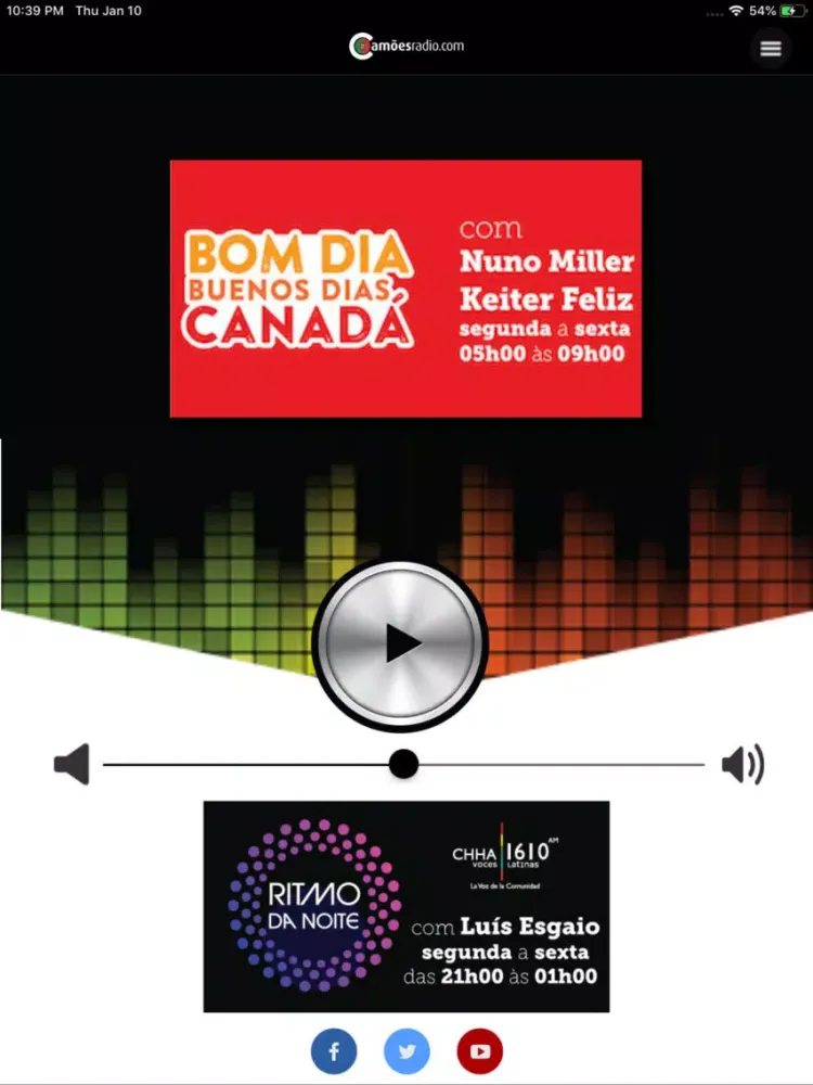 Zrzuty ekranu Camoes Radio iPad 