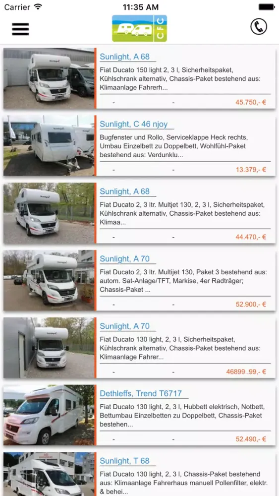 Camping Freizeit Center 스크린샷