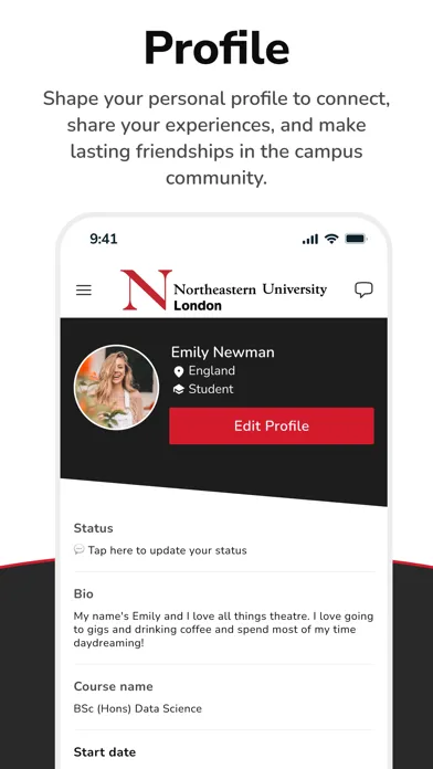 NU London CampusConnect سکرین شاٹس