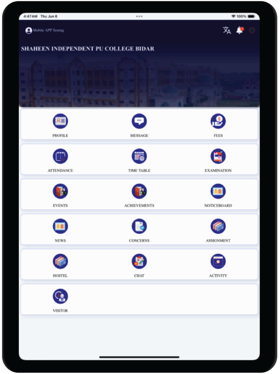 Tangkapan skrin Campus Cloud App iPad 