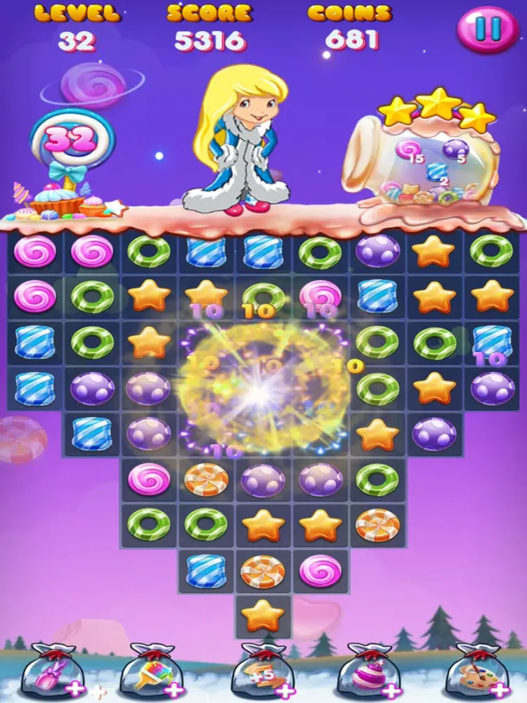 Capturas de tela do Jelly Crush 2019 iPad 