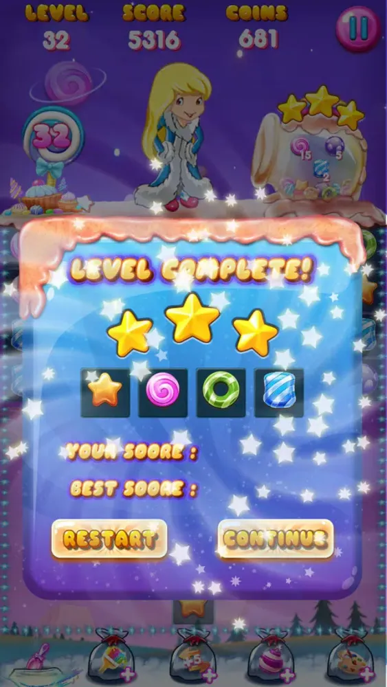 Capturas de tela do Jelly Crush 2019