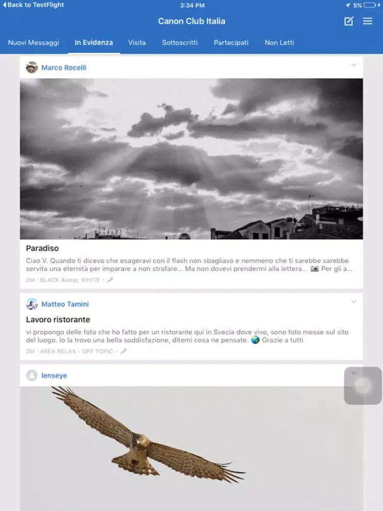 Скриншоты Canon Club Italia iPad 