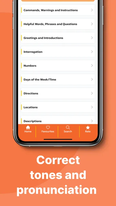 Tangkapan skrin Cantonese Basic Phrases