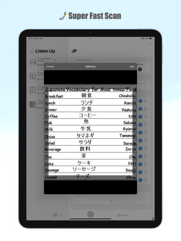 Tangkapan skrin Listen Up - AI dictation iPad 