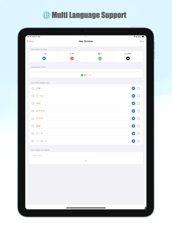 Tangkapan skrin Listen Up - AI dictation iPad 
