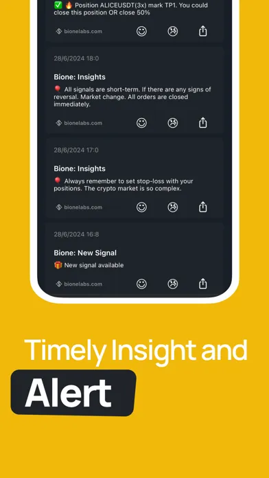 Bione: Crypto Signal & Insight سکرین شاٹس