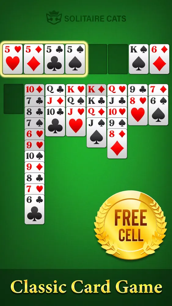 Tangkapan skrin FreeCell Solitaire