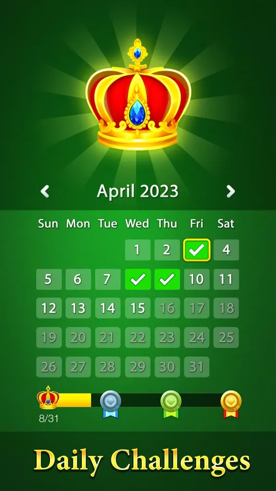 Tangkapan skrin FreeCell Solitaire
