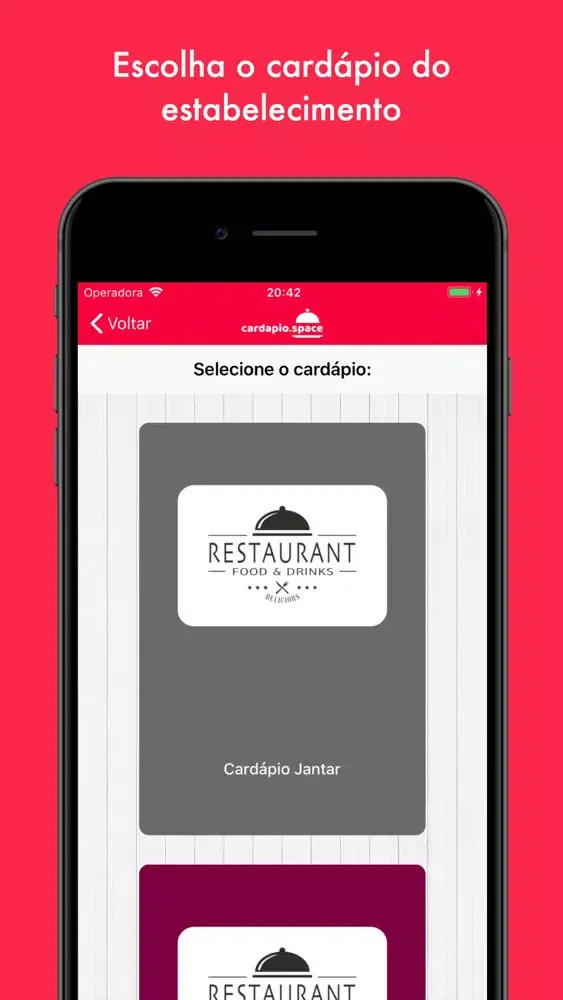 Cardápio Space স্ক্রিনশট