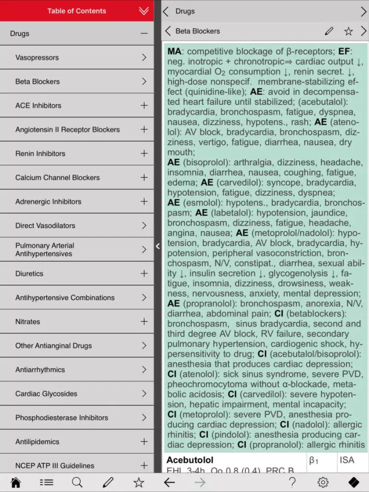Screenshot di Cardiology pocket iPad 