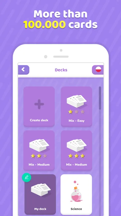 Capturas de tela do Bright.Cards