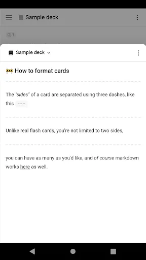 Tangkapan layar Mochi - Flashcards and notes