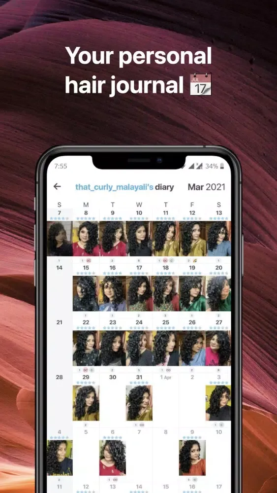 Tangkapan skrin Quinn - Curly Hair Journal