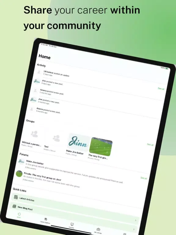 Jinn - Career Advisor iPad  Screenshots