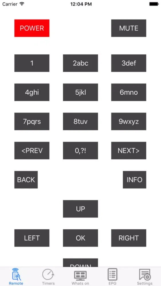 Tangkapan skrin ZG Remote
