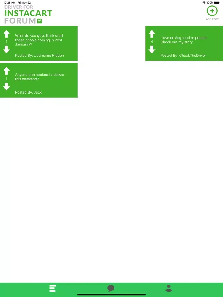 Driver for InstaCart - Forums iPad  Ekran Görüntüleri