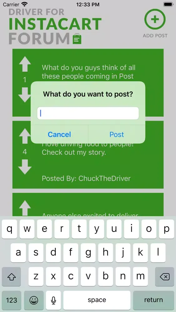 Driver for InstaCart - Forums Ekran Görüntüleri