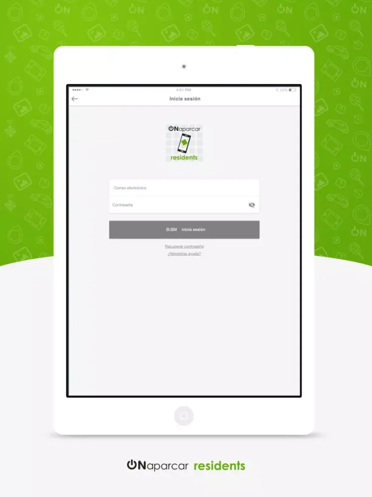 Zrzuty ekranu ONaparcar residents iPad 