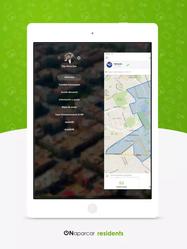 Zrzuty ekranu ONaparcar residents iPad 