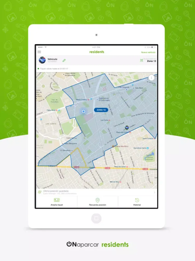 Zrzuty ekranu ONaparcar residents iPad 