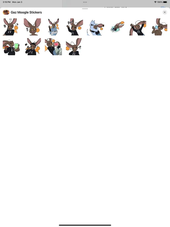 Captures d'écran de Gaz Moogle Stickers iPad 